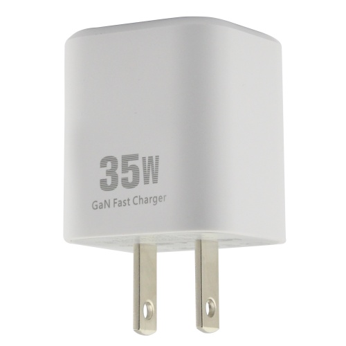 GaN Charger 35W American Plug with 2 Ports White Color